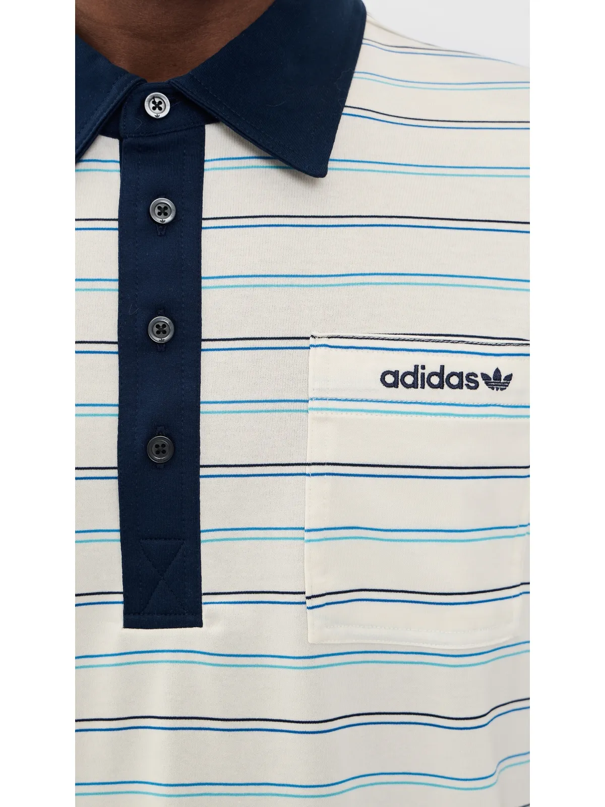 Adidas Golf ストライプポロシャツ - 画像6