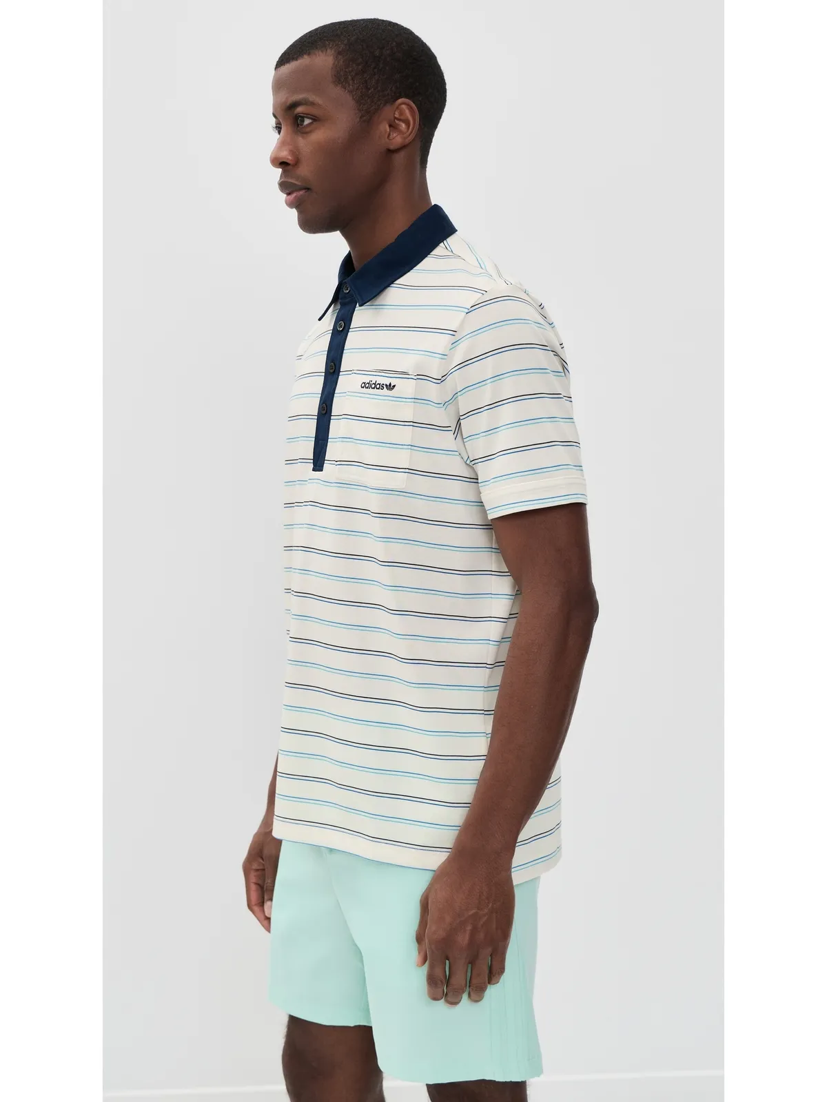 Adidas Golf ストライプポロシャツ - 画像4