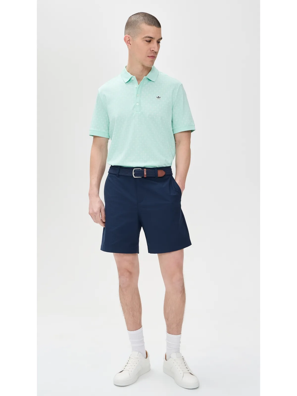Adidas Golf オリジナル オールオーバー トレフォイル ポロシャツ - 画像5