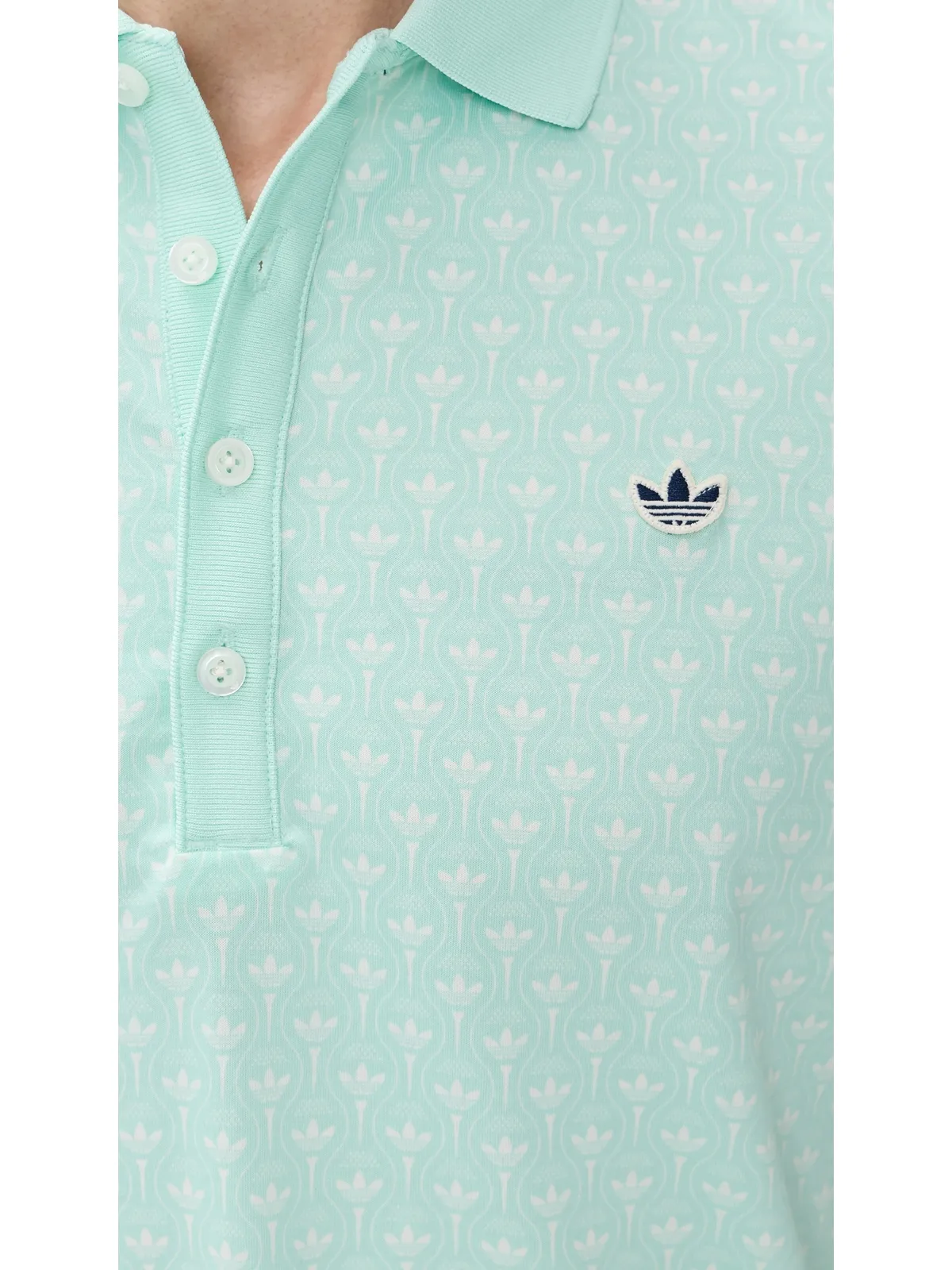 Adidas Golf オリジナル オールオーバー トレフォイル ポロシャツ - 画像6