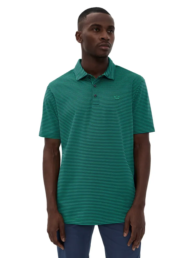Adidas Golf Adidas Golf ストライプ柄ピケポロシャツの商品画像