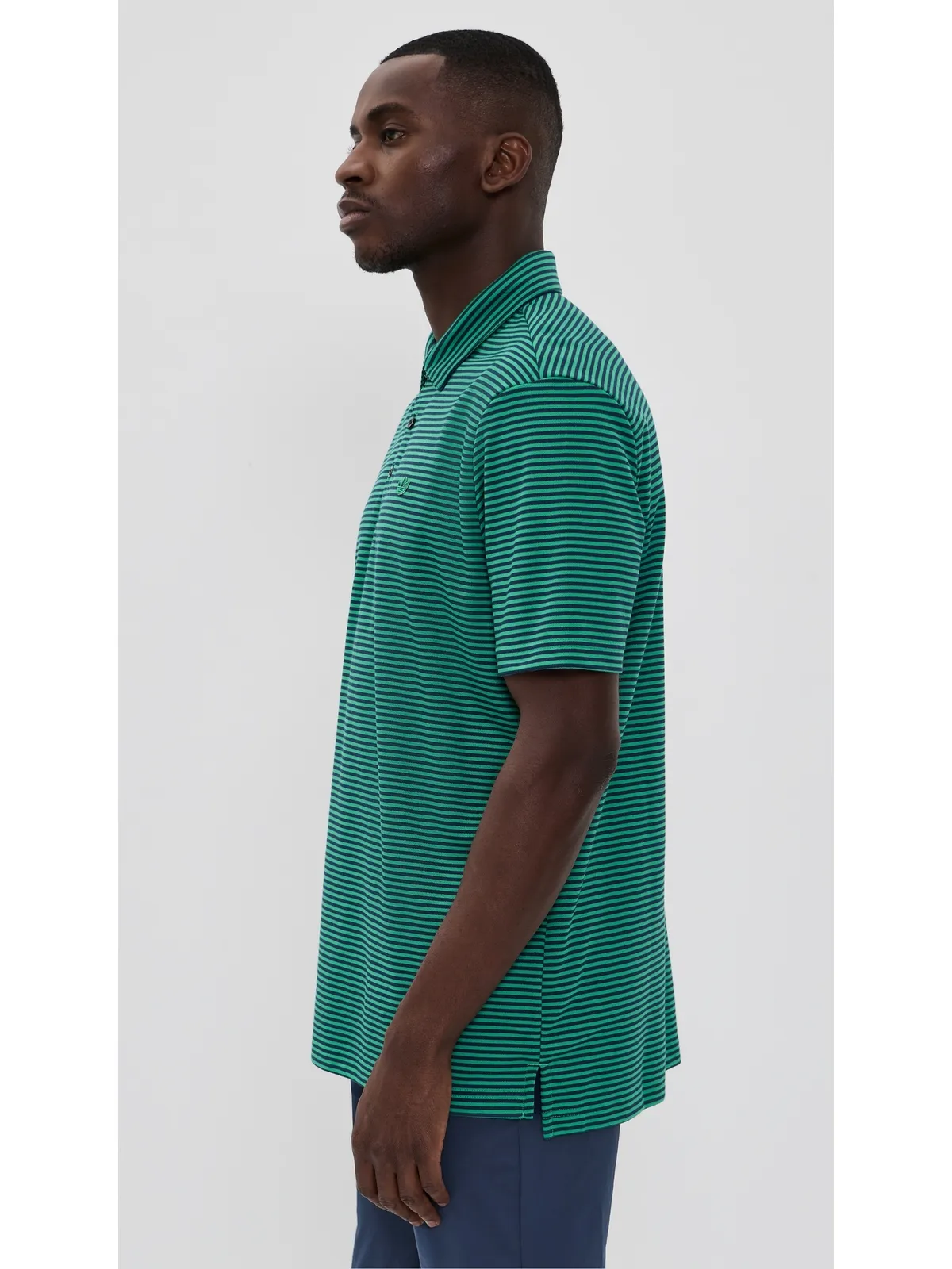 Adidas Golf ストライプ柄ピケポロシャツ - 画像4