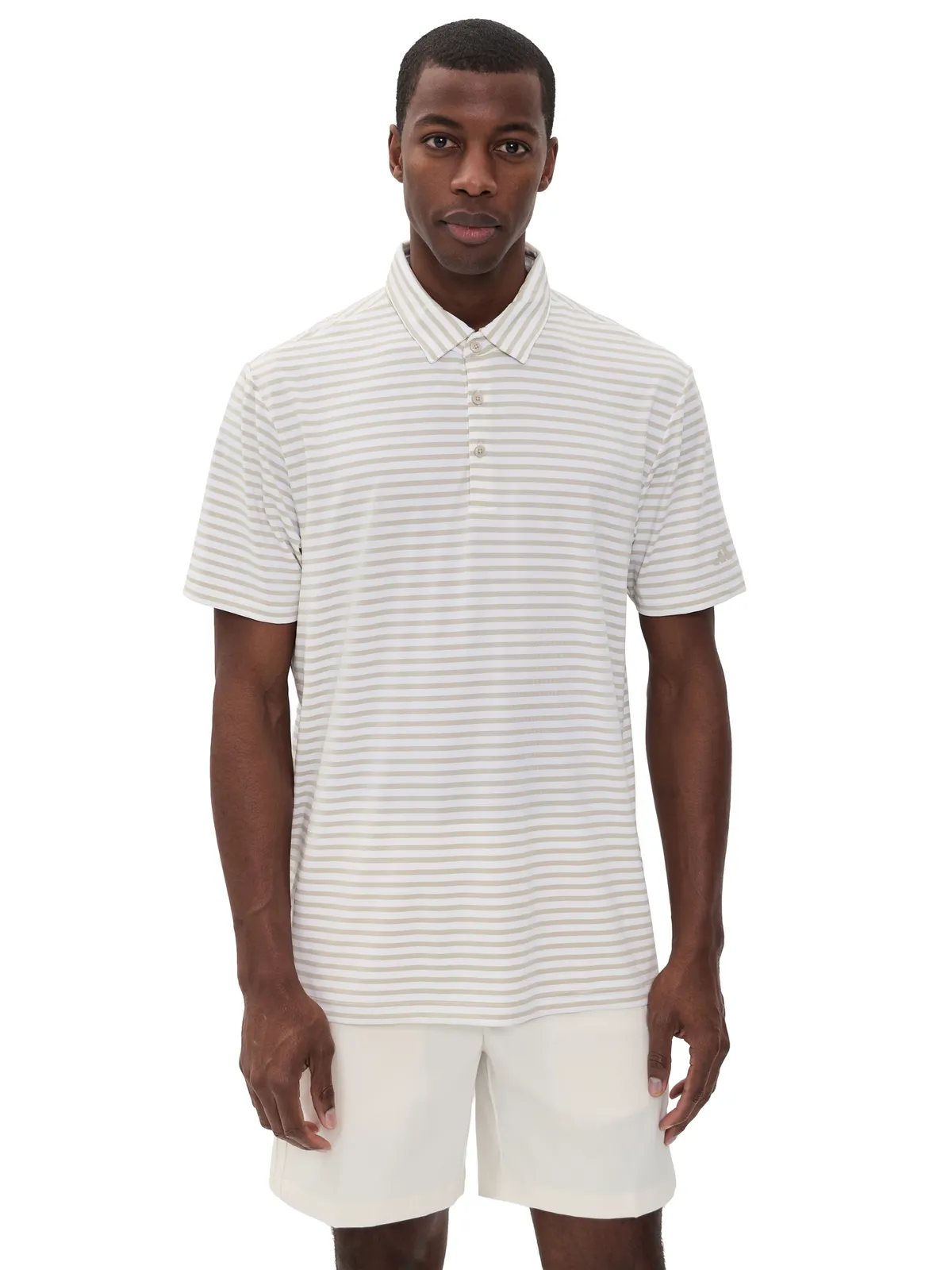 Adidas Golf Ultimate365ストライプポロシャツ - 画像1