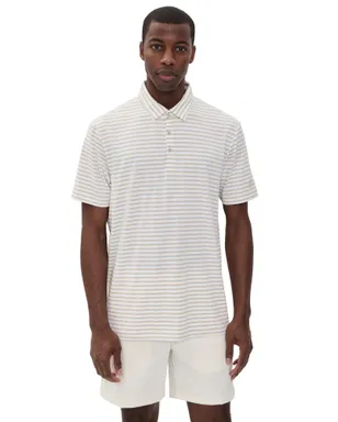 Adidas Golf Ultimate365ストライプポロシャツ - サムネイル1