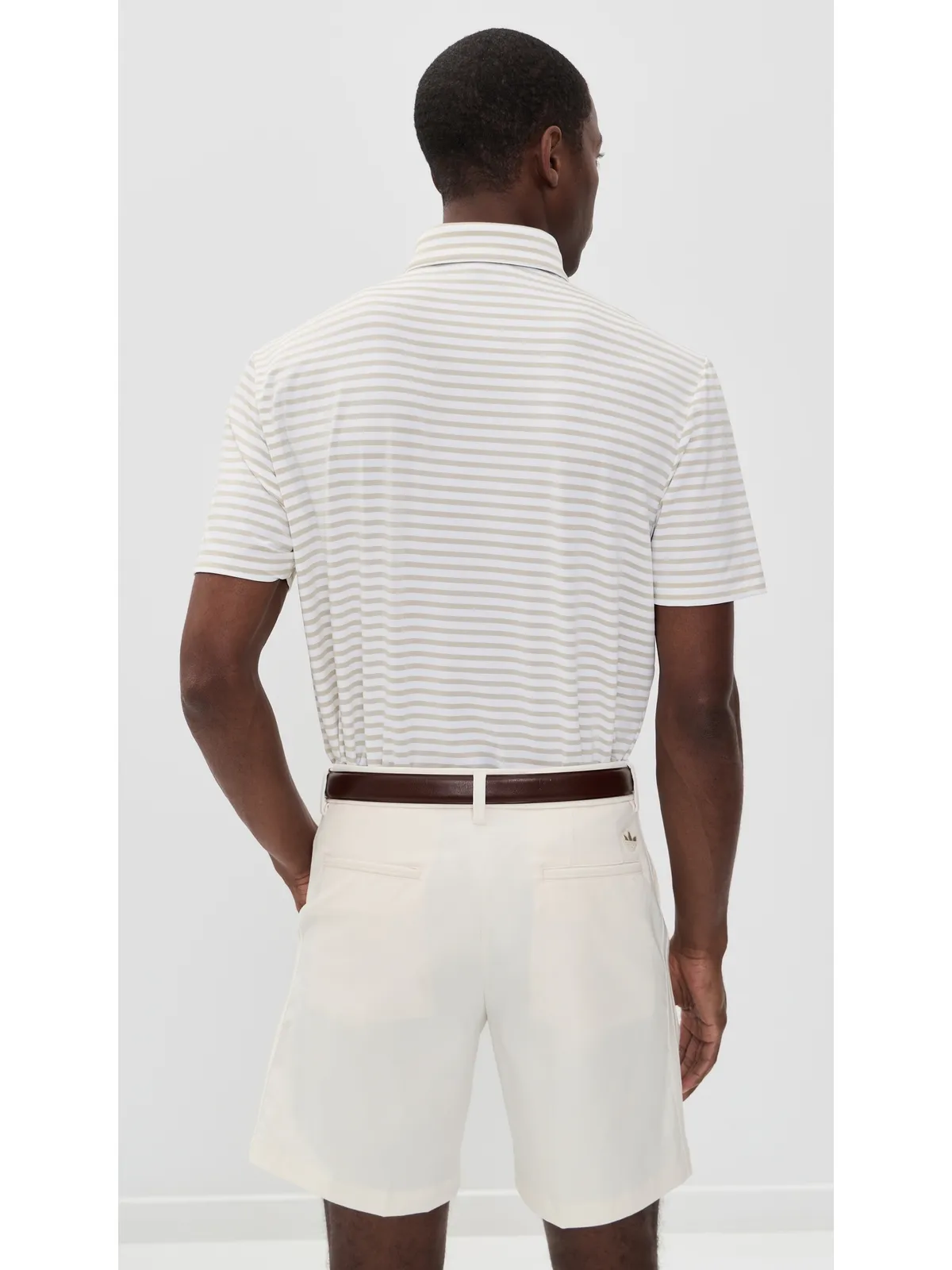 Adidas Golf Ultimate365ストライプポロシャツ - 画像3