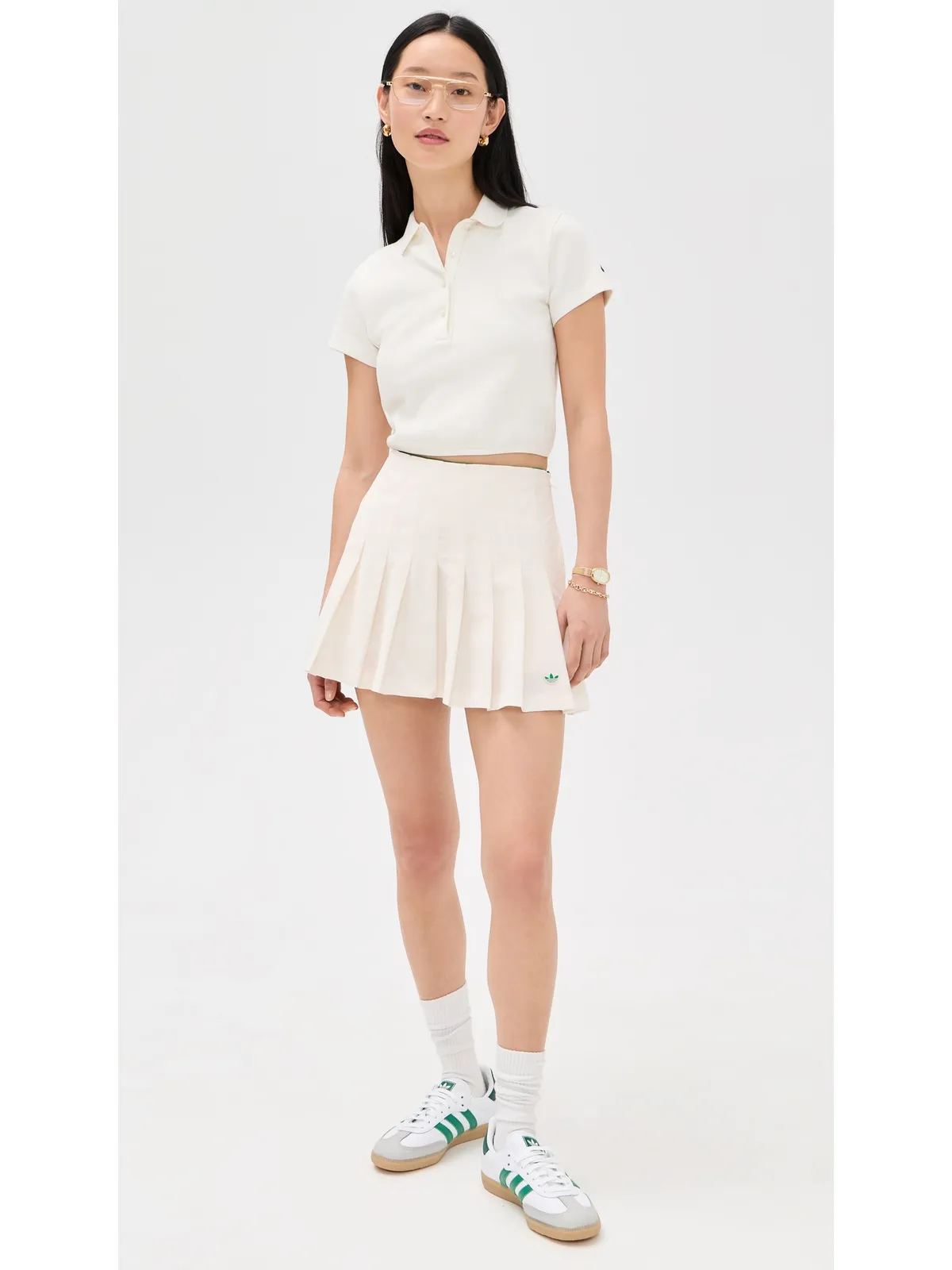 Adidas Golf Originals プリーツスコート チョークホワイト - 画像5
