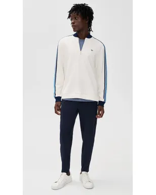 Adidas Golf オリジナルス 3ストライプ 1/4ジップ チャークホワイト/ナイトインディゴ メンズ - サムネイル5