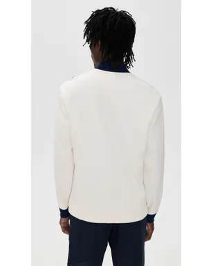 Adidas Golf オリジナルス 3ストライプ 1/4ジップ チャークホワイト/ナイトインディゴ メンズ - サムネイル3
