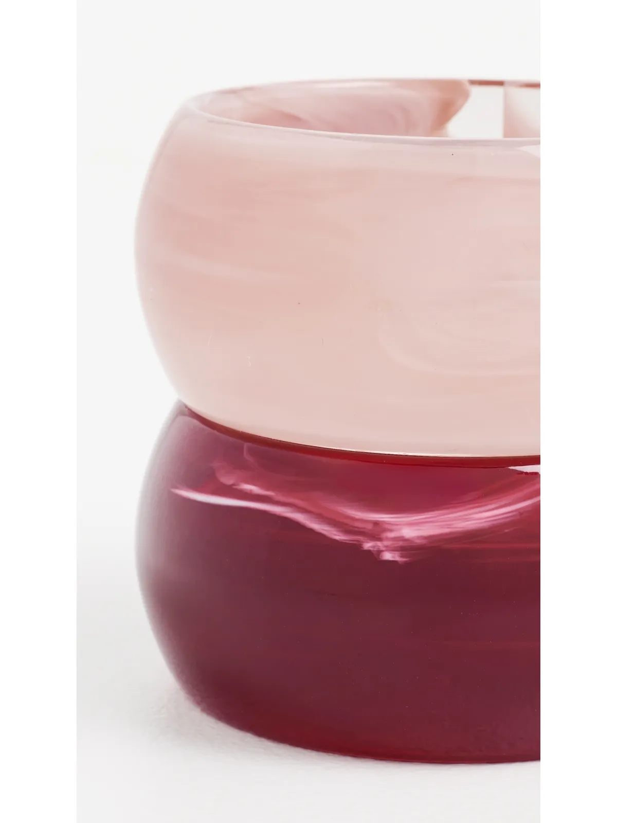 By Adina Eden Berry Blush Resin バングル スタック セット - 画像5
