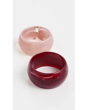 By Adina Eden Berry Blush Resin バングル スタック セット - サムネイル4