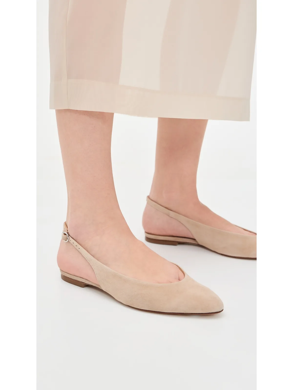 AEYDE Amelia Kid Suede Leather Sand Flats - 画像3