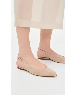 AEYDE Amelia Kid Suede Leather Sand Flats - サムネイル3