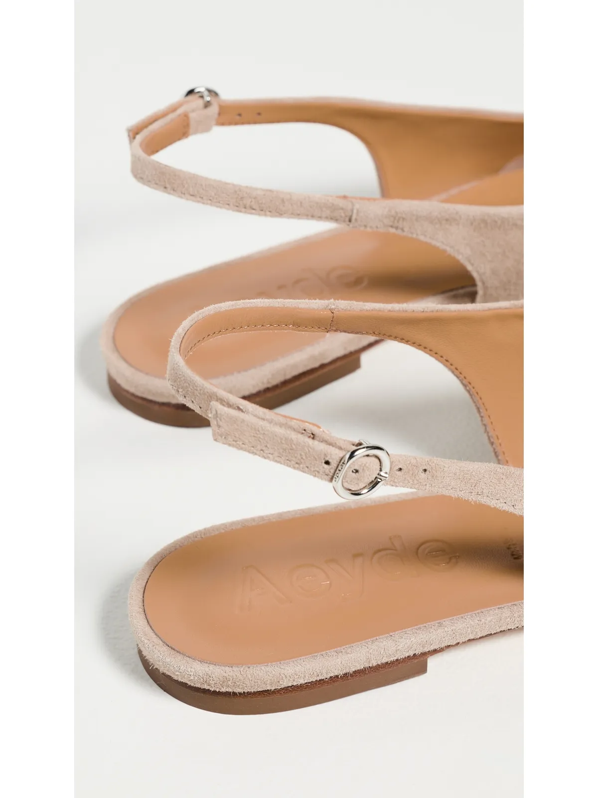 AEYDE Amelia Kid Suede Leather Sand Flats - 画像4