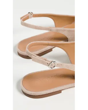 AEYDE Amelia Kid Suede Leather Sand Flats - サムネイル4