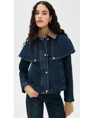 Avec Les Filles Cape Jacket Raw Indigo - サムネイル2