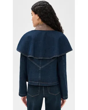 Avec Les Filles Cape Jacket Raw Indigo - サムネイル3