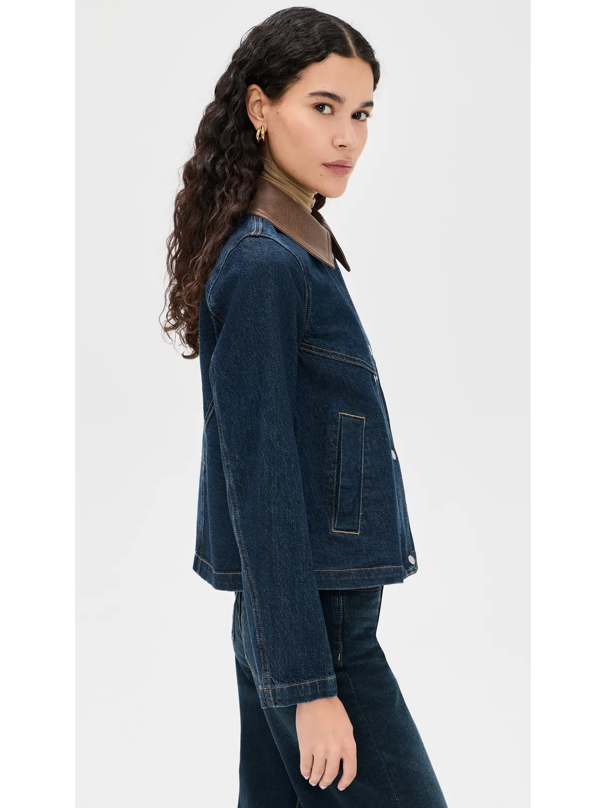 Avec Les Filles Cape Jacket Raw Indigo - 画像4