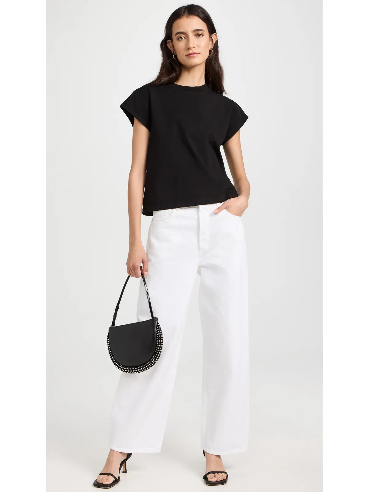 AGOLDE Bryce キャップスリーブTシャツ ブラック M - 画像5