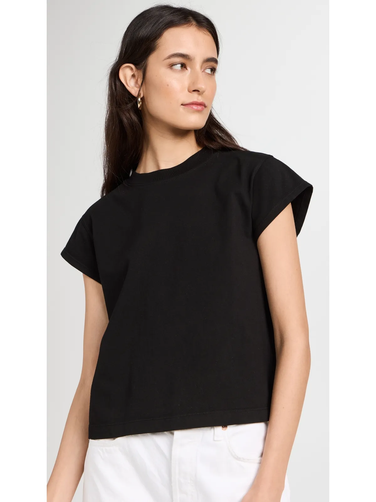 AGOLDE Bryce キャップスリーブTシャツ ブラック M - 画像2