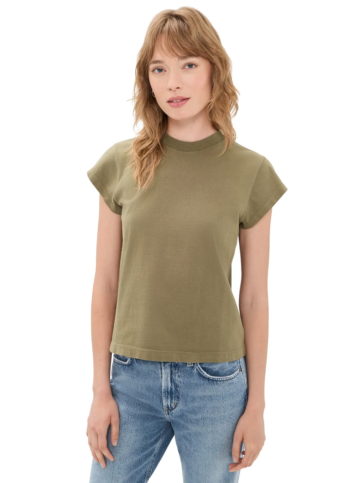 AGOLDE Bryce Cap Sleeve Tee Hamoa - 画像1