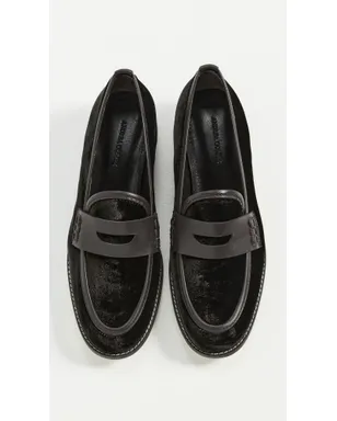 Andrea Gomez カミラ チョコレートベルベット ローファー - サムネイル5