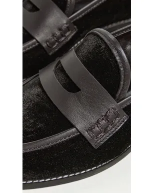 Andrea Gomez カミラ チョコレートベルベット ローファー - サムネイル6