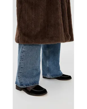 Andrea Gomez カミラ チョコレートベルベット ローファー - サムネイル3