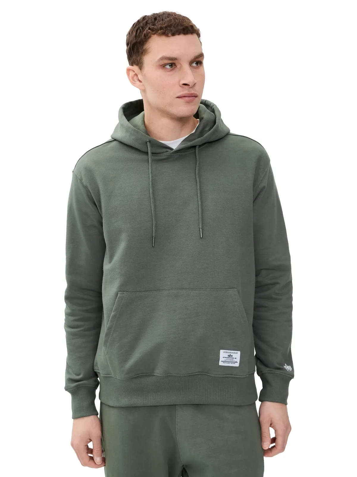 Alpha Industries エッセンシャル フレンチテリー フーディ Gen II Field Grey - 画像1