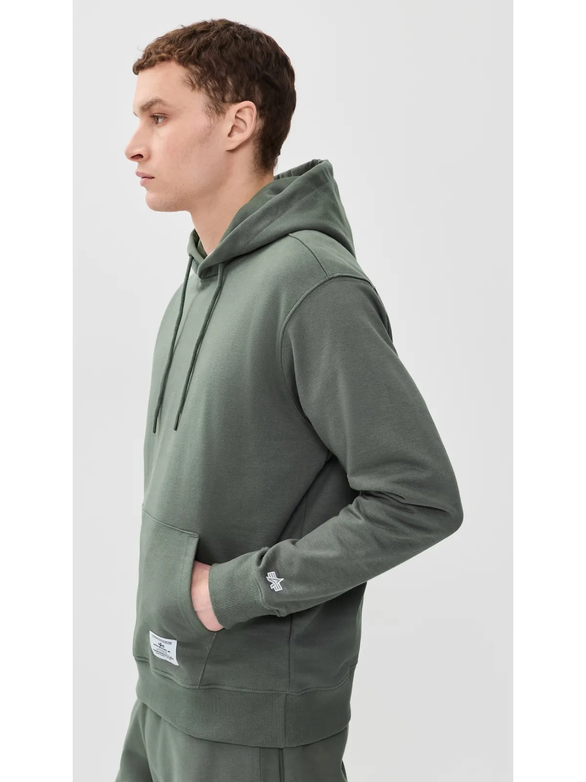 Alpha Industries エッセンシャル フレンチテリー フーディ Gen II Field Grey - 画像4