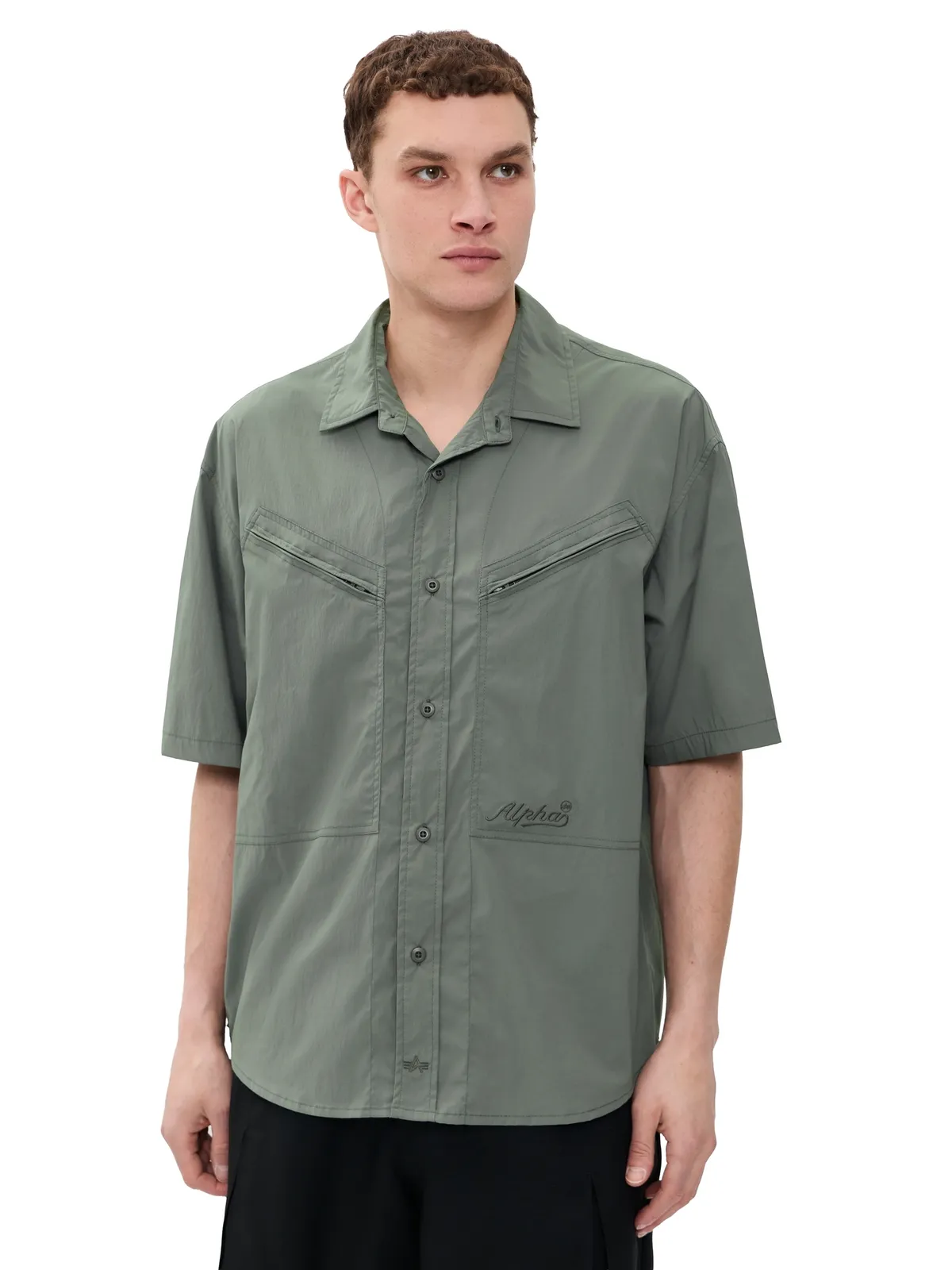 Alpha Industries CWU 27/P リラックスシャツ フィールドグレー - 画像1
