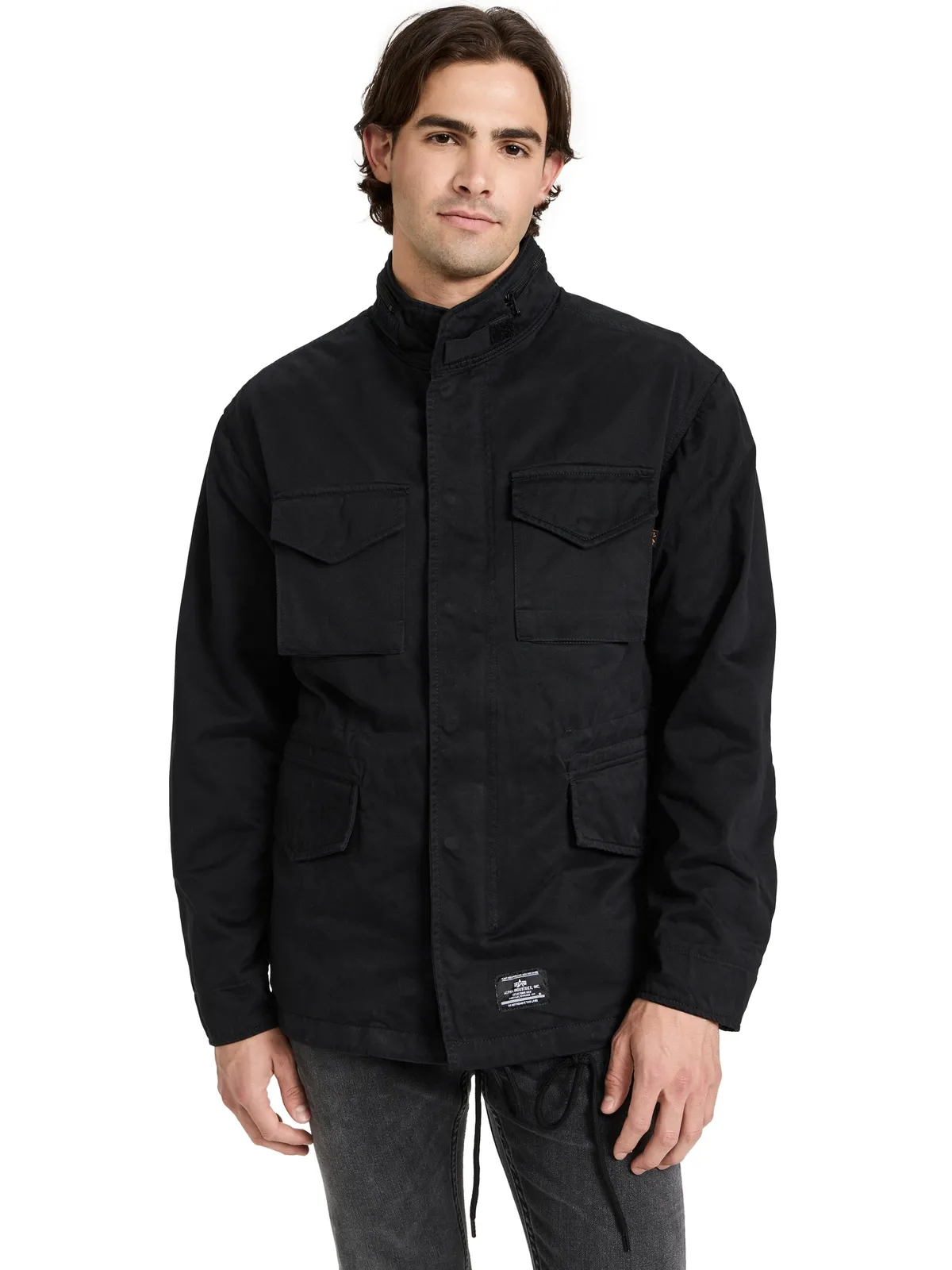 Alpha Industries M-65 リラックスフィット フィールドコート ブラック - 画像1