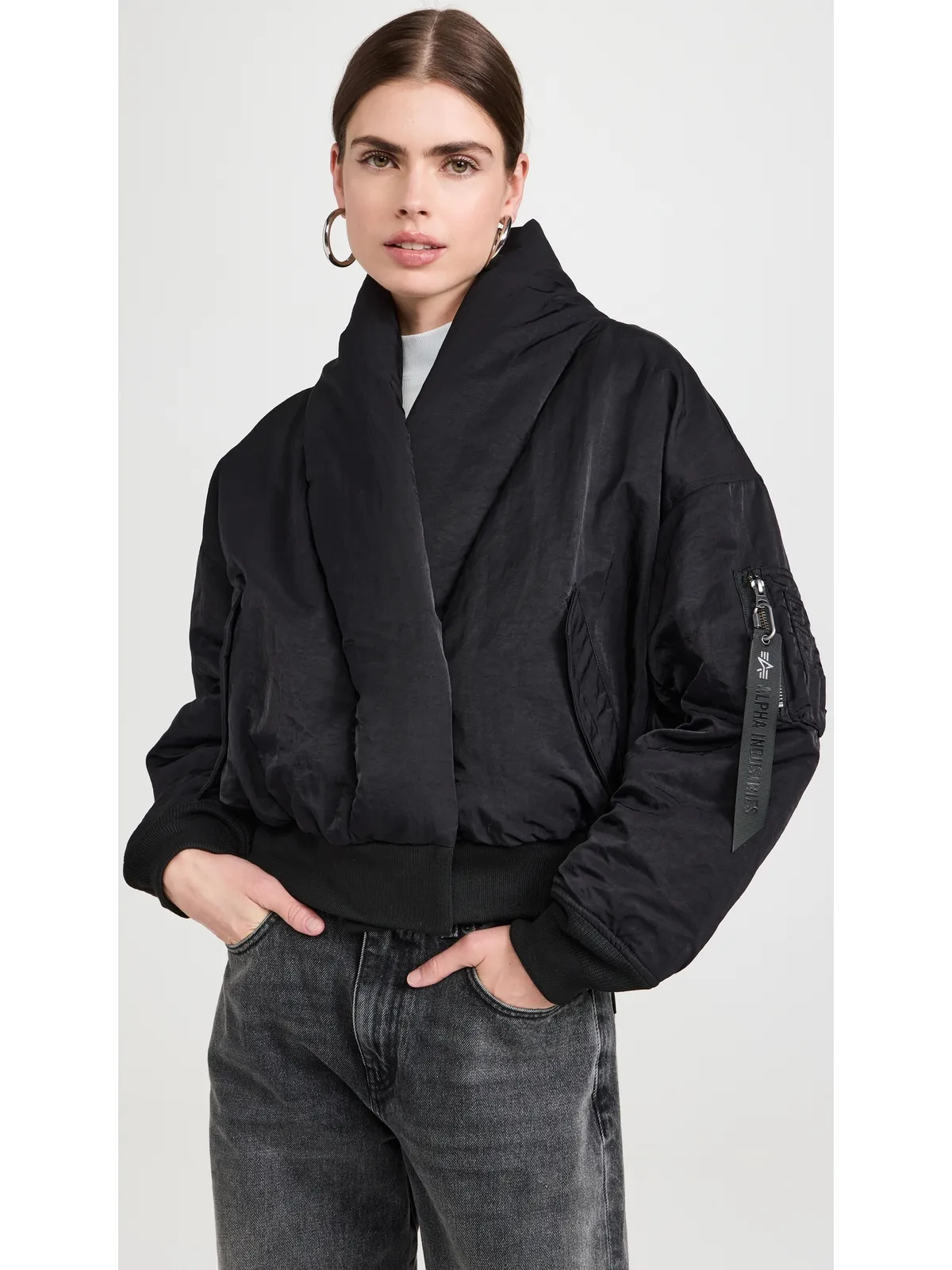 Alpha Industries ショールカラー フライトジャケット - 画像2