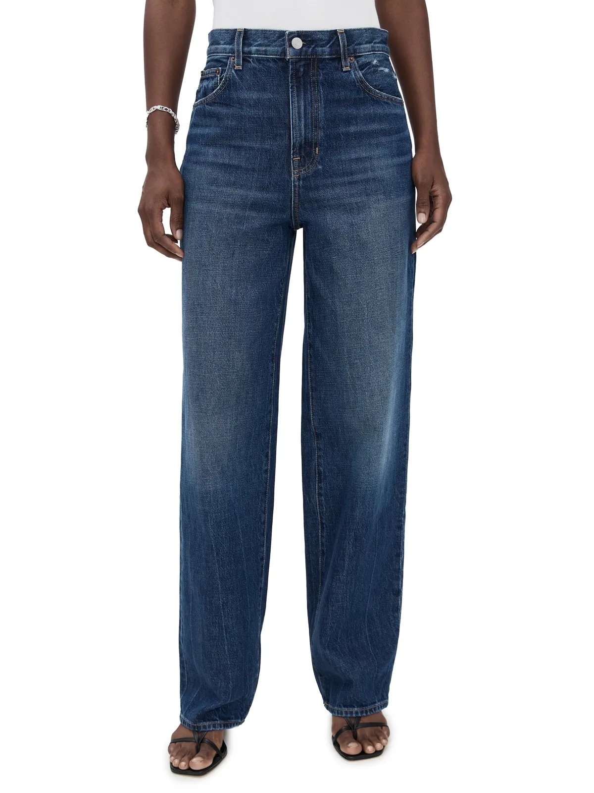 A.L.C. The 747 Relaxed Wide Jeans Dark Classic Blue - 画像1