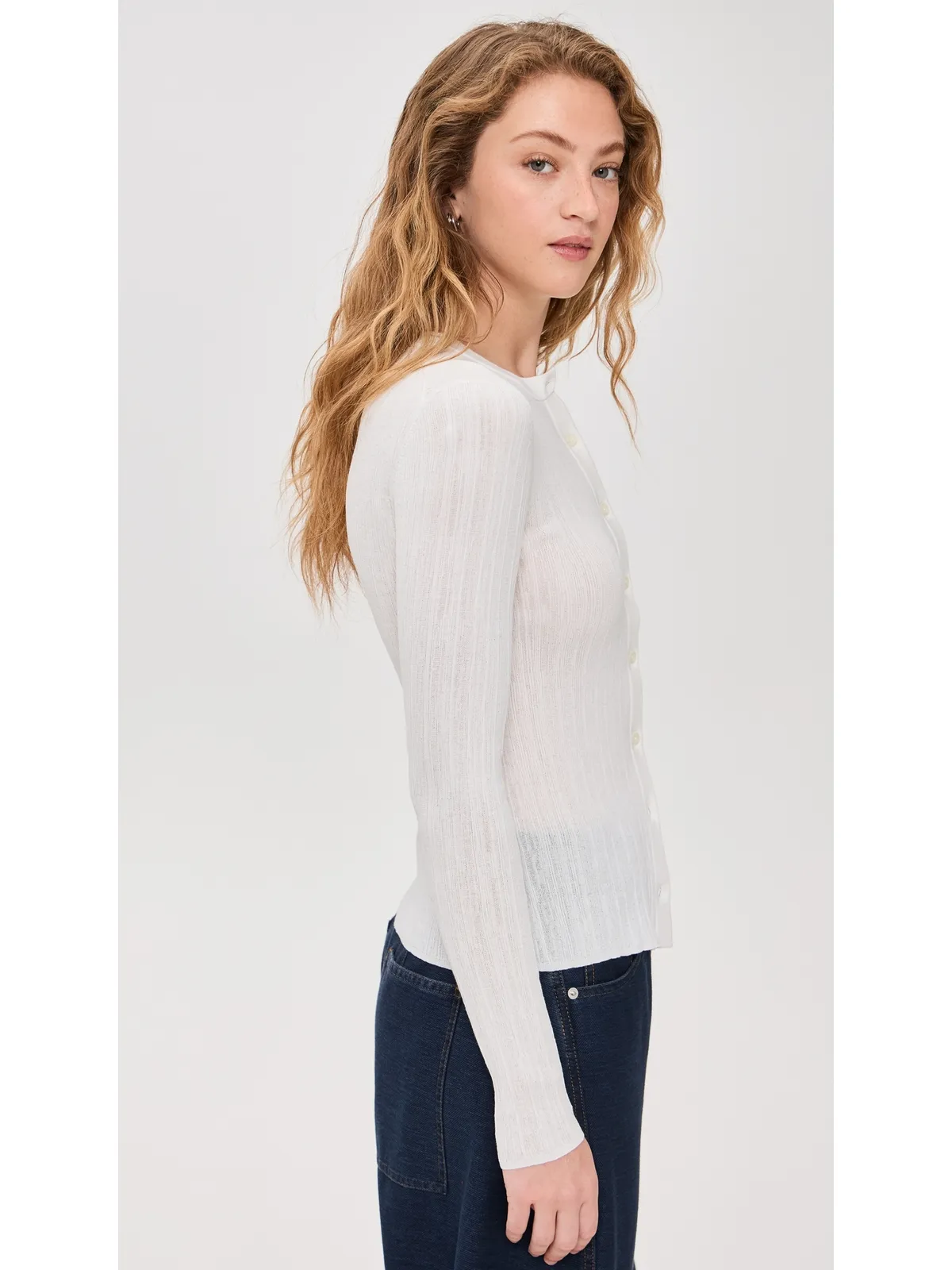 A.L.C. Fisher Cardigan Bright White - 画像4