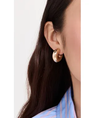 Alexa Leigh チャンキーフープ ピアス ゴールド - サムネイル3