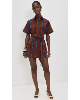 ALÉMAIS Noura Fringe Mini Dress Stripe - サムネイル5