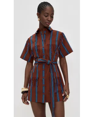 ALÉMAIS Noura Fringe Mini Dress Stripe - サムネイル2