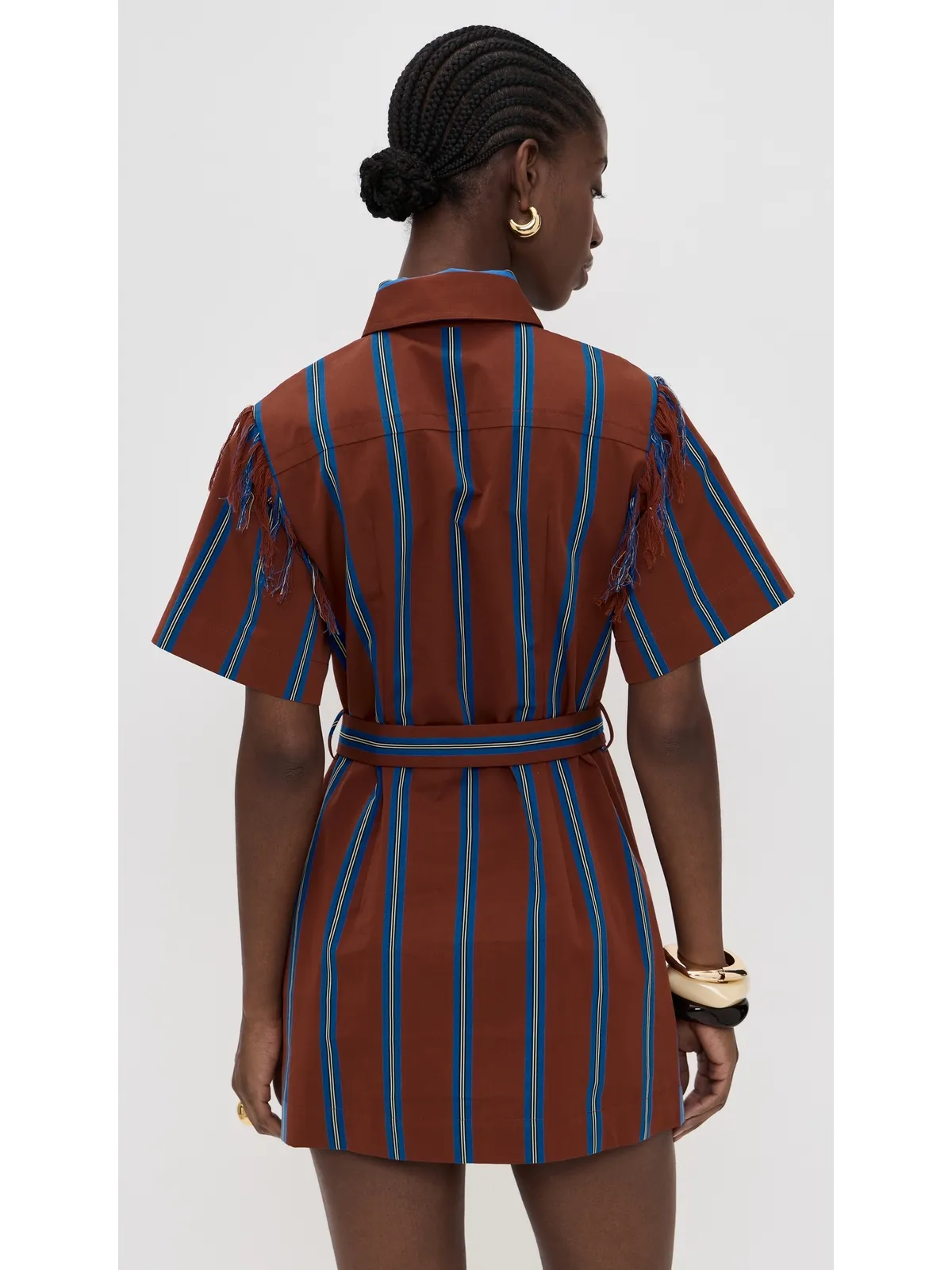 ALÉMAIS Noura Fringe Mini Dress Stripe - 画像3