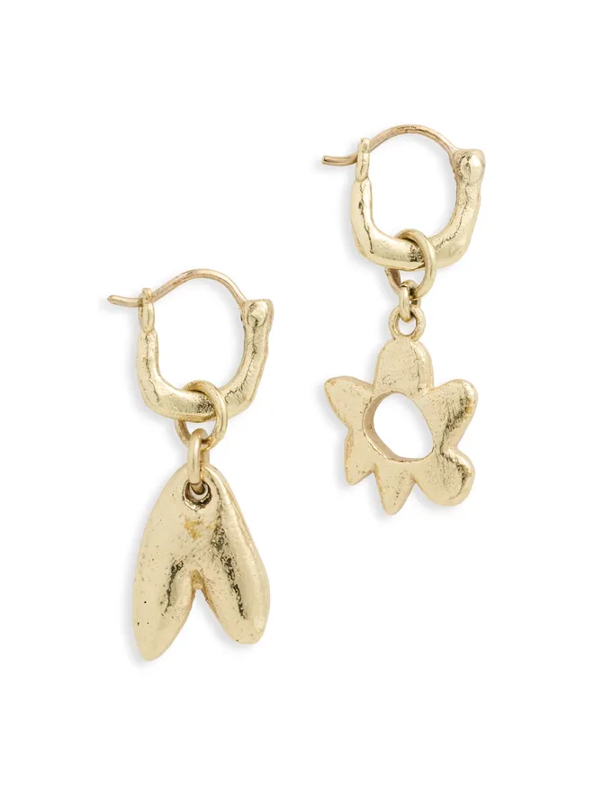 Alemais ALÉMAIS Calypso フラワーとハートのイヤリングの商品画像
