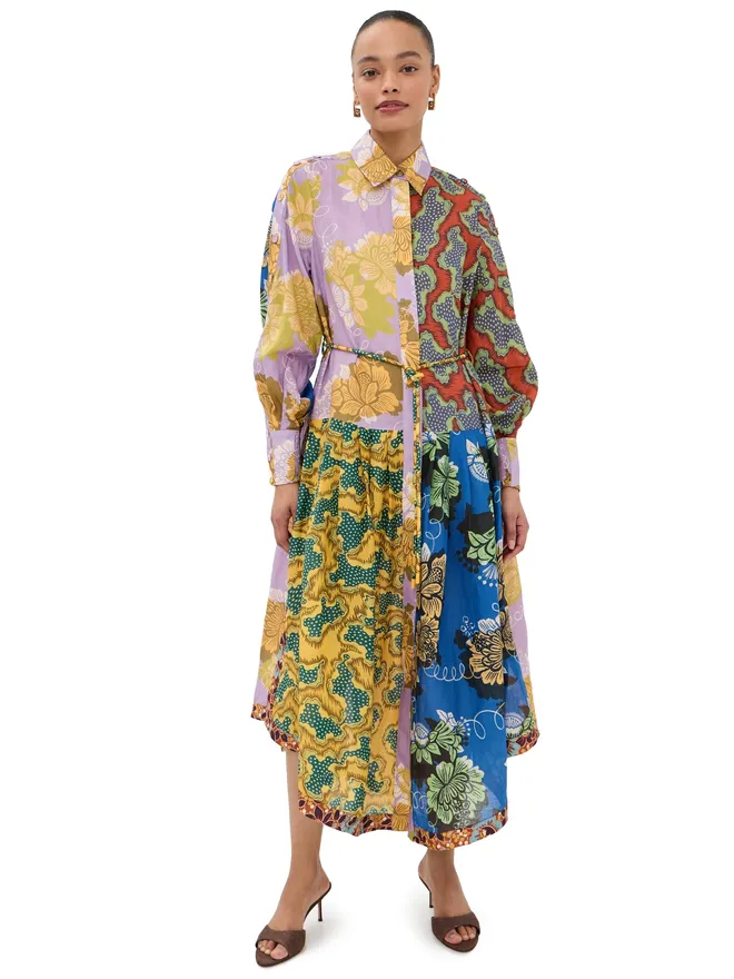 Alemais ALÉMAIS アーニー スプライスド シャツドレス - マルチカラーの商品画像