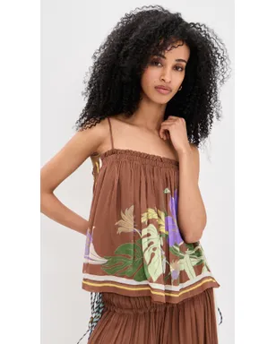 ALÉMAIS Alfie Ruched Top Chocolate - サムネイル2
