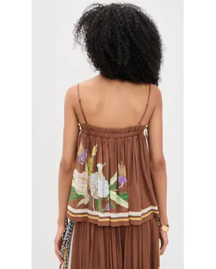 ALÉMAIS Alfie Ruched Top Chocolate - サムネイル3
