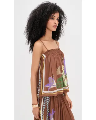 ALÉMAIS Alfie Ruched Top Chocolate - サムネイル4