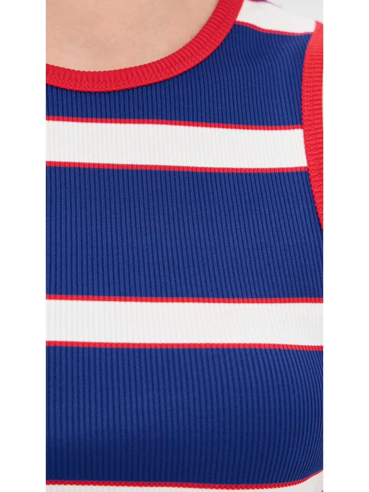 ALICE + OLIVIA Andre Fitted Cropped Tank Glamour Stripe - 画像6