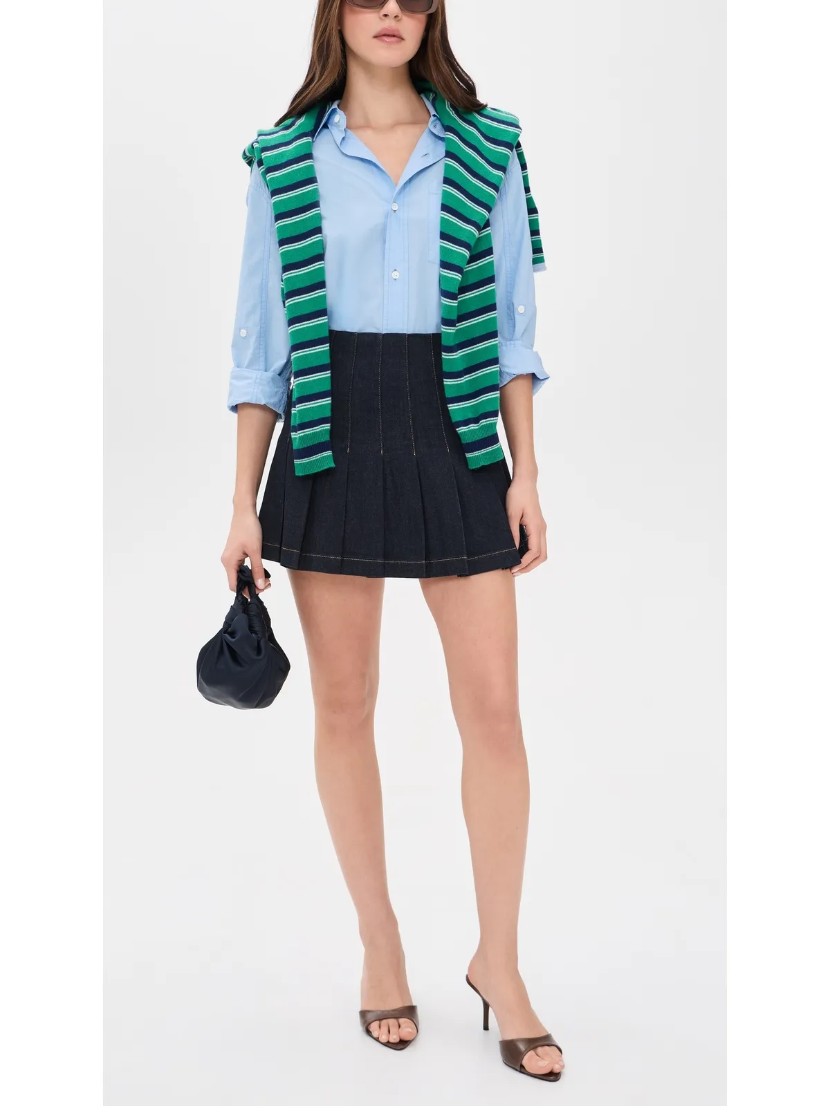 ALICE + OLIVIA カーター デニムスカート ダークリンス - 画像5