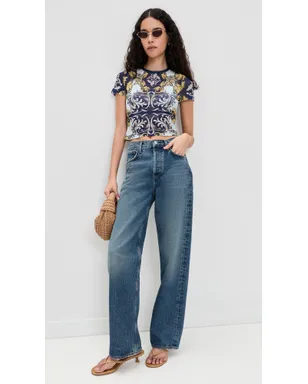 ALICE + OLIVIA テス メッシュTシャツ アンティークスクロール柄 - サムネイル5