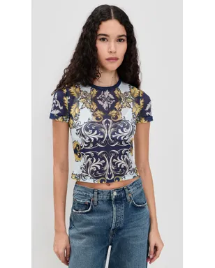 ALICE + OLIVIA テス メッシュTシャツ アンティークスクロール柄 - サムネイル2