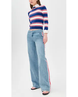 ALICE + OLIVIA Xander ローライズ レーシングストライプ ジーンズ - サムネイル5