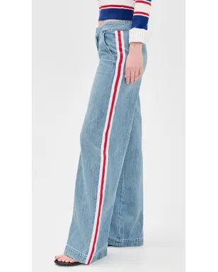 ALICE + OLIVIA Xander ローライズ レーシングストライプ ジーンズ - サムネイル4