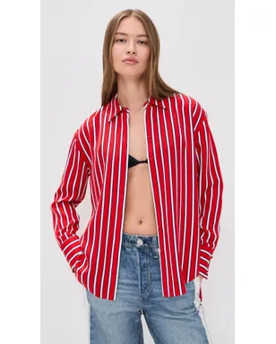 ALICE + OLIVIA ディミトラ オーバサイズ ハイロー ボタンダウンシャツ - サムネイル2